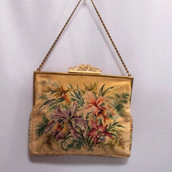 Vintage 1930s Micro Petit Point Evening Purse by Studio Maria Stransky, Vienna
